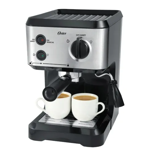 Cafeteira Expresso Oster Inox e Preto