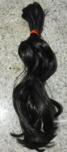 Cabelo castanho escuro virgem