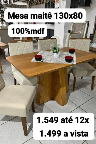 mesa de jantar com 4 cadeiras e entrega gratis