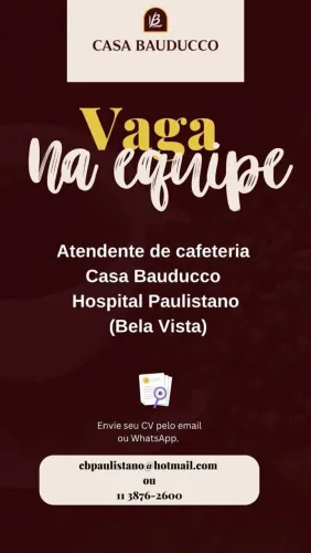 Vaga Atendente de Cafeteria 