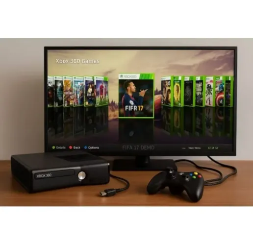 Xbox 360 RGH Completo - Sistema Aurora + Jogos no HD