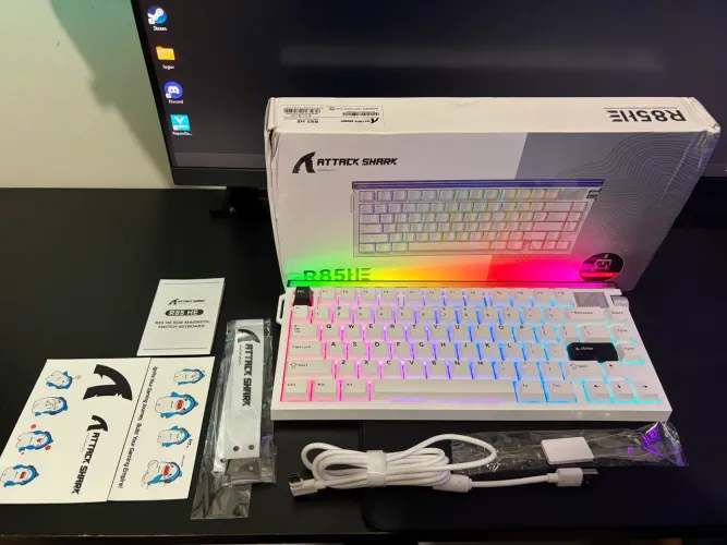 TECLADO GAMER MAGNÉTICO attack shark R85 HE