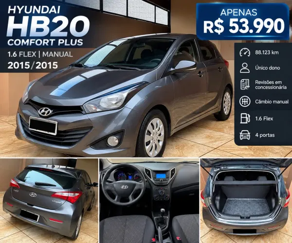 Hyundai HB20 C./c.plus/c.style 1.6 Flex 16V Mec. 2015