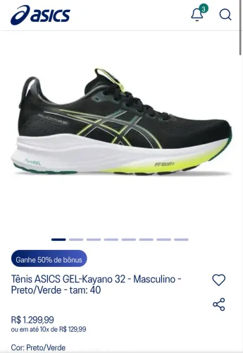 Tênis ASICS GEL-Kayano 32 - tam: 40