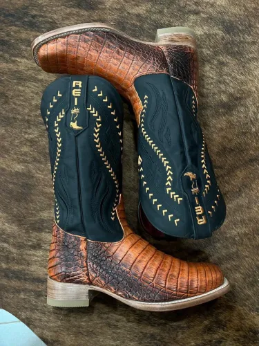 Bota Country Couro Jacaré Premium  