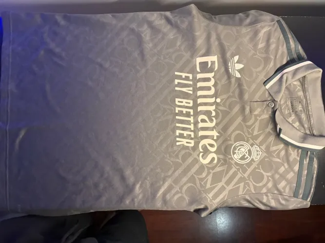 Camisa Real Madrid Terceiro Uniforme Cinza 24/25 Adidas Original