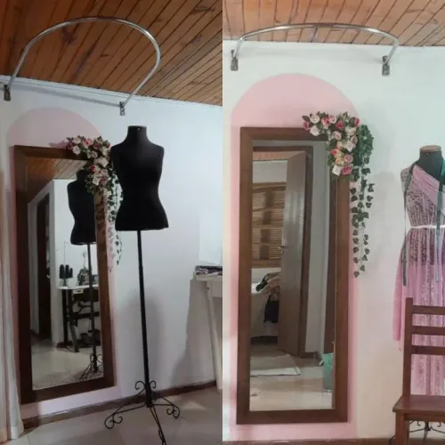Arco provador com cortina