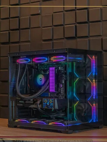 PC Ryzen 7 5800X, 32gb, 500gb Ssd, RX 7600, WC 360mm, Gabinete c/ Tela