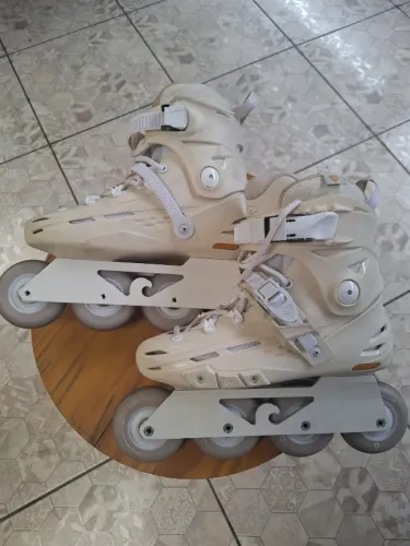 Patins Flying Eagle F4+ Raven Sands - tam. 37 BR (39 EU) - bege, completo