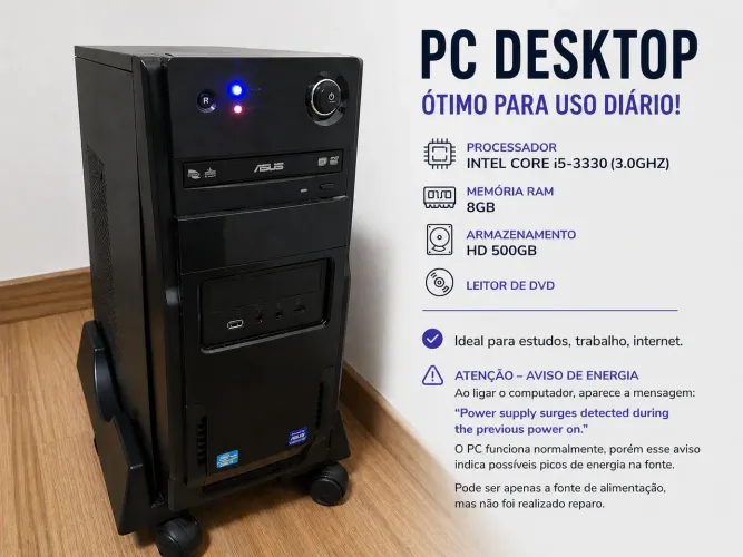 Computador Desktop i5-3330, 8gb, 500gb