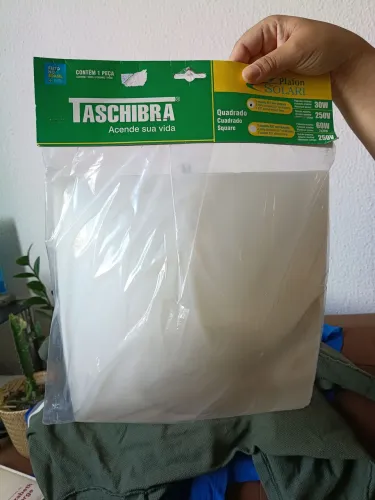 Paflon quadrado com lâmpada de led 9w