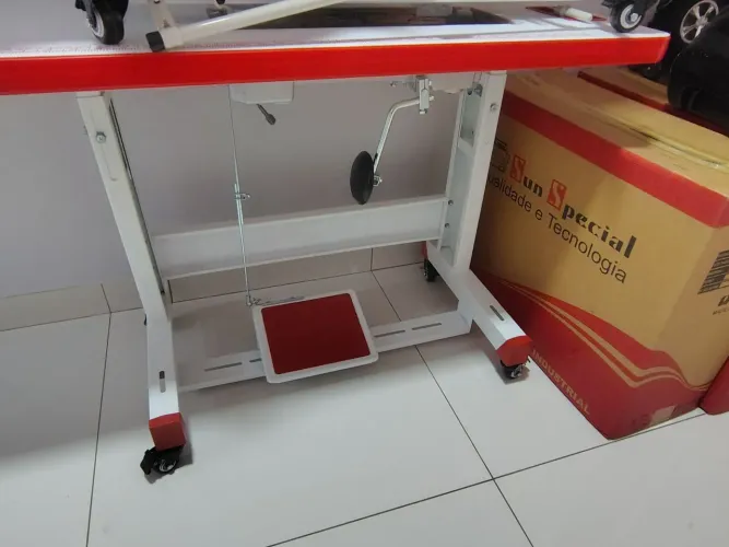 Máquina reta direct drive transporte duplo, industrial 