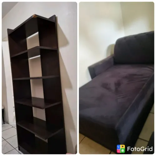 ESTANTE + SOFÁ DE CANTO