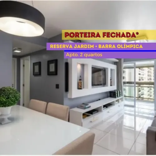 Reserva Jardim Cidade Jardim Barra Olímpica 2 quartos sendo 1 suíte Porteira Fechada