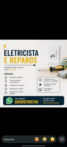 Faça a fiação e reparos de sua casa comigo 