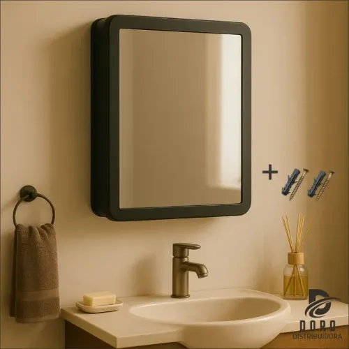  Armário com espelho para banheiro