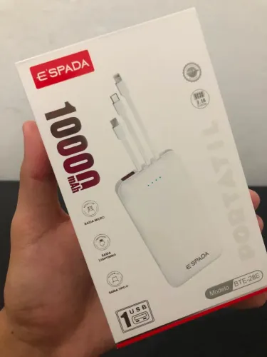 Carregador Portátil Para Celular Branco Novo