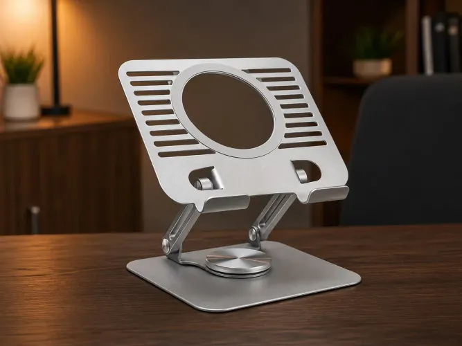 Suporte de Mesa Ajustável para Tablet em Metal 360°