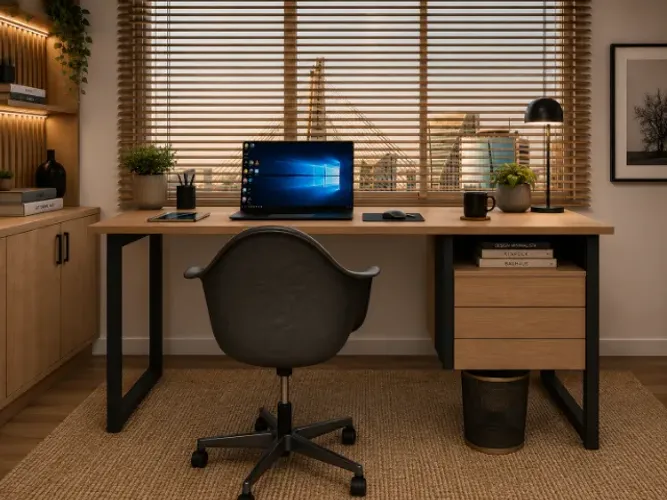 Mesa de Escritório Office Work Delluxe. L120cm x P45cm x A74cm