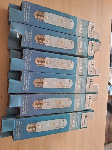 Kit 6 Lâmpada Vapor Metálico Tub 150w E40 4200k Mqt-150 4200 Demape