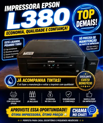 Impressora L380 Funcionando perfeitamente só tem que fazer manutenção