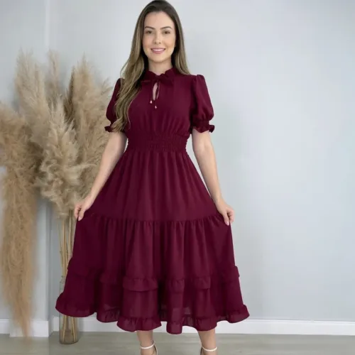 Vestido NOVO mídi princesa