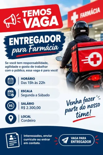 VAGA ENTREGADOR