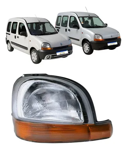Farol Direito Renault Kangoo 1997 A 2008 Cromado Pisca Ambar Direito/passageiro