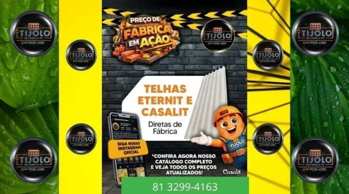 telha 5mm para construção civil 