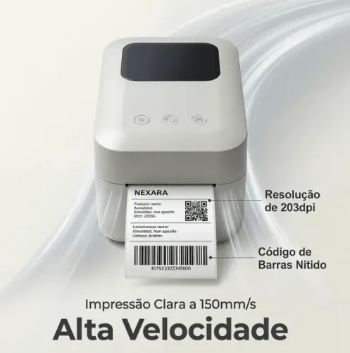 Mini Impressora Termica Etiquetas 80mm Rápida 150mm/s 203dpi