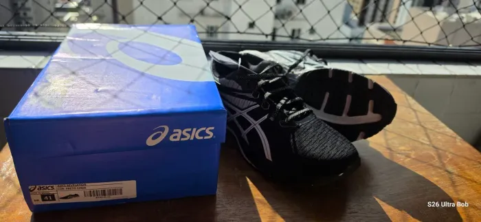 Asics tênis gel revelation preto e branco masculino tam. 41 novo na caixa. 