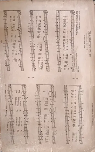 Partituras antigas vintage 