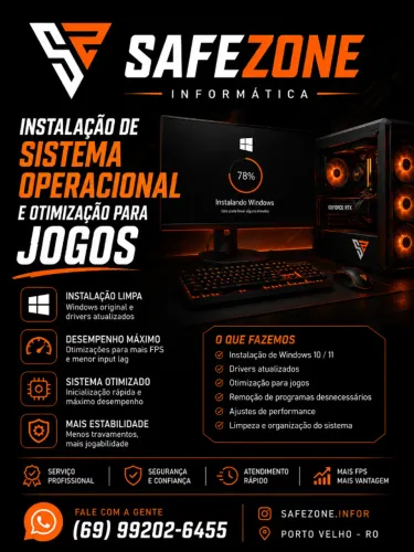 Instalação de sistema operacional e otimização para jogos