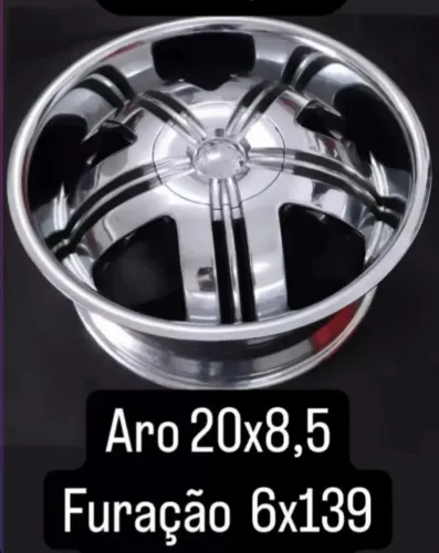 Rodas aro 20x8,5 cromadas 