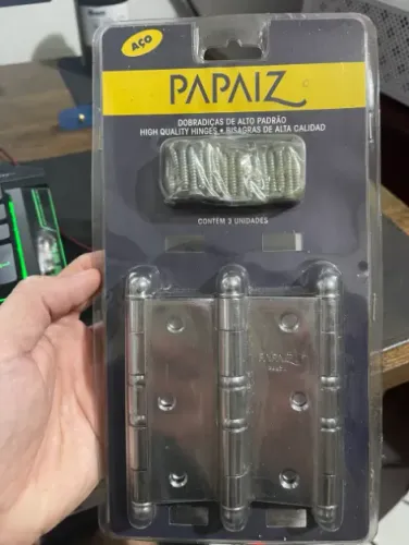Dobradiça Papaiz 3.1/2x3 (15 unidades lacradas)