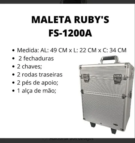Maleta Ruby's 2 andares com rodinhas