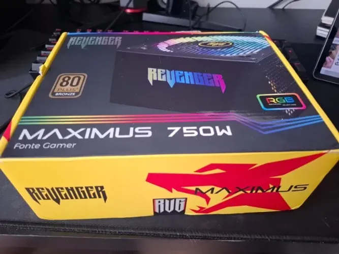 Fonte NOVA LACRADA Gamer Alimentação PC 750w Silencioso 80 Plus Pfc NOVA LACRADA