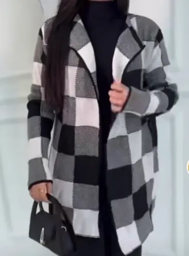 Casaco feminino xadrez
