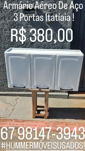 Vende - Se Armário Aéreo De Aço 3 Portas Itatiaia !