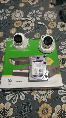 DVR NOVO, HD DE 2TB E DUAS CÂMERAS IP