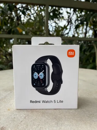 Smartwatch Xiaomi Redmi Watch 5 Lite Preto GPS AMOLED - Produto Novo