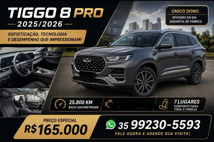 Chery Tiggo 8 PRO 1.6 Tgdi Aut. 2026