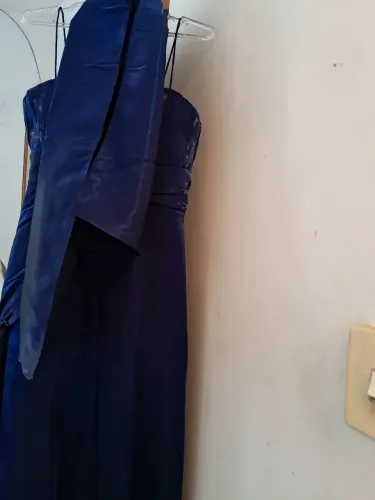 Vestido longo azul 