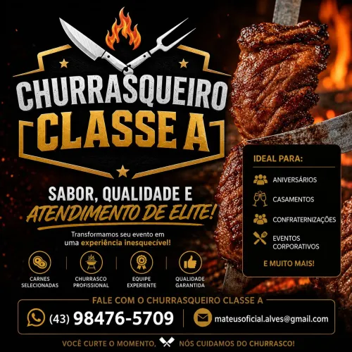 Churrasqueiro para seu Evento 