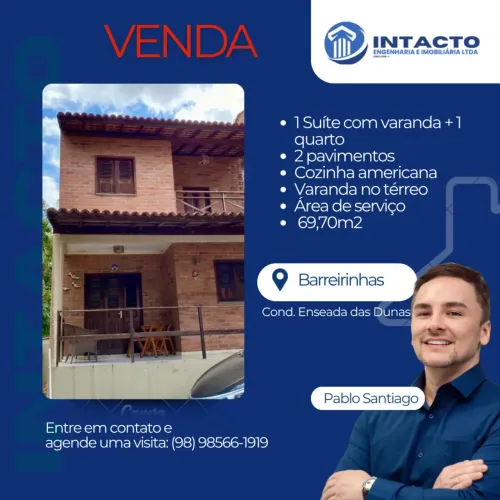 Vendo excelente casa no Cond. Enseada das Dunas em Barreirinhas