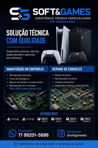 Assistência técnica especializada em vídeo games