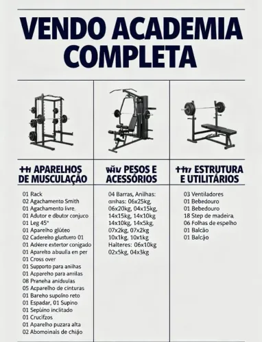 Vendas de aparelhos de Academia