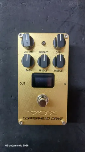 Pedal Pré Amp Overdrive Vox Copperhead simulador Marshall