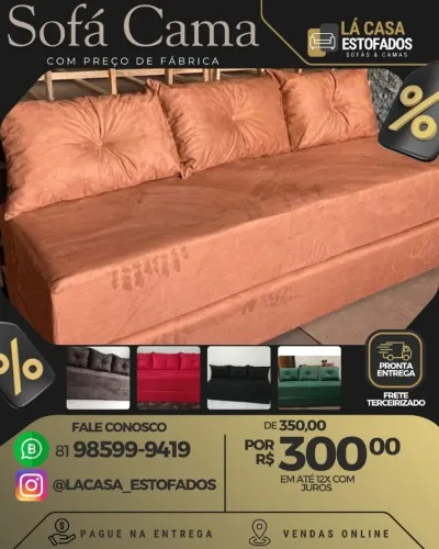 Sofá cama - Largura - 0.61cm