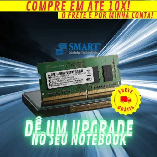 Memória DDR4 4GB 2666MHz Notebook SMART - Frete Grátis e 3x sem juros